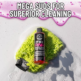 Chemical Guys Mr. Pink rich foam closeup illustrating dirt encapsulation benefit
