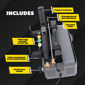 Chemical Guys PM2000 PRO next to car showing scale and full-vehicle coverage benefit