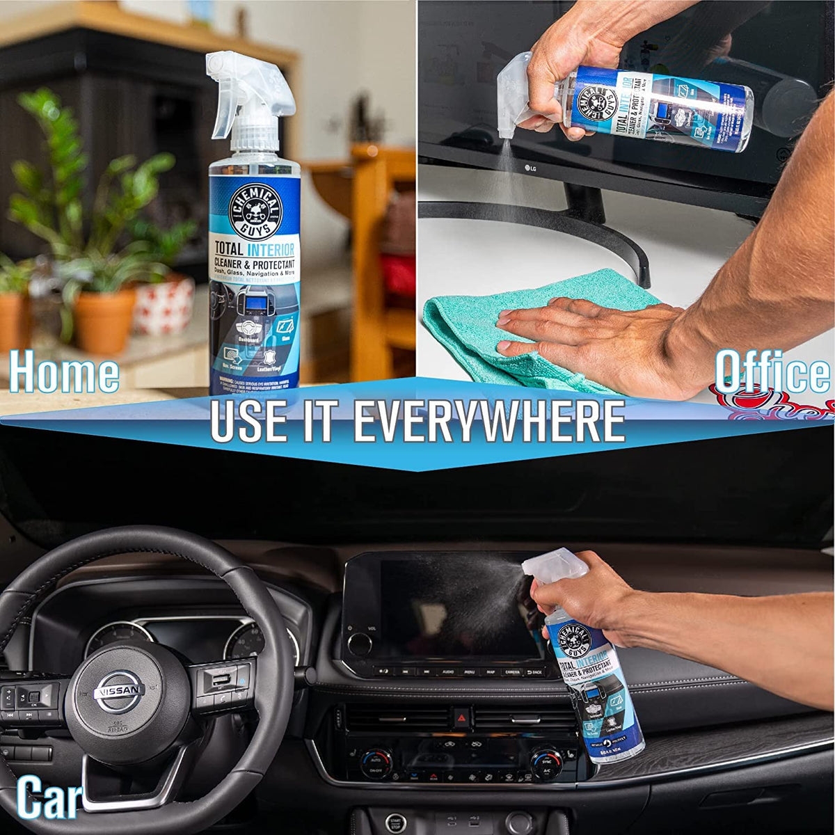 Chemical Guys jug on a detailing station for efficient professional workflow