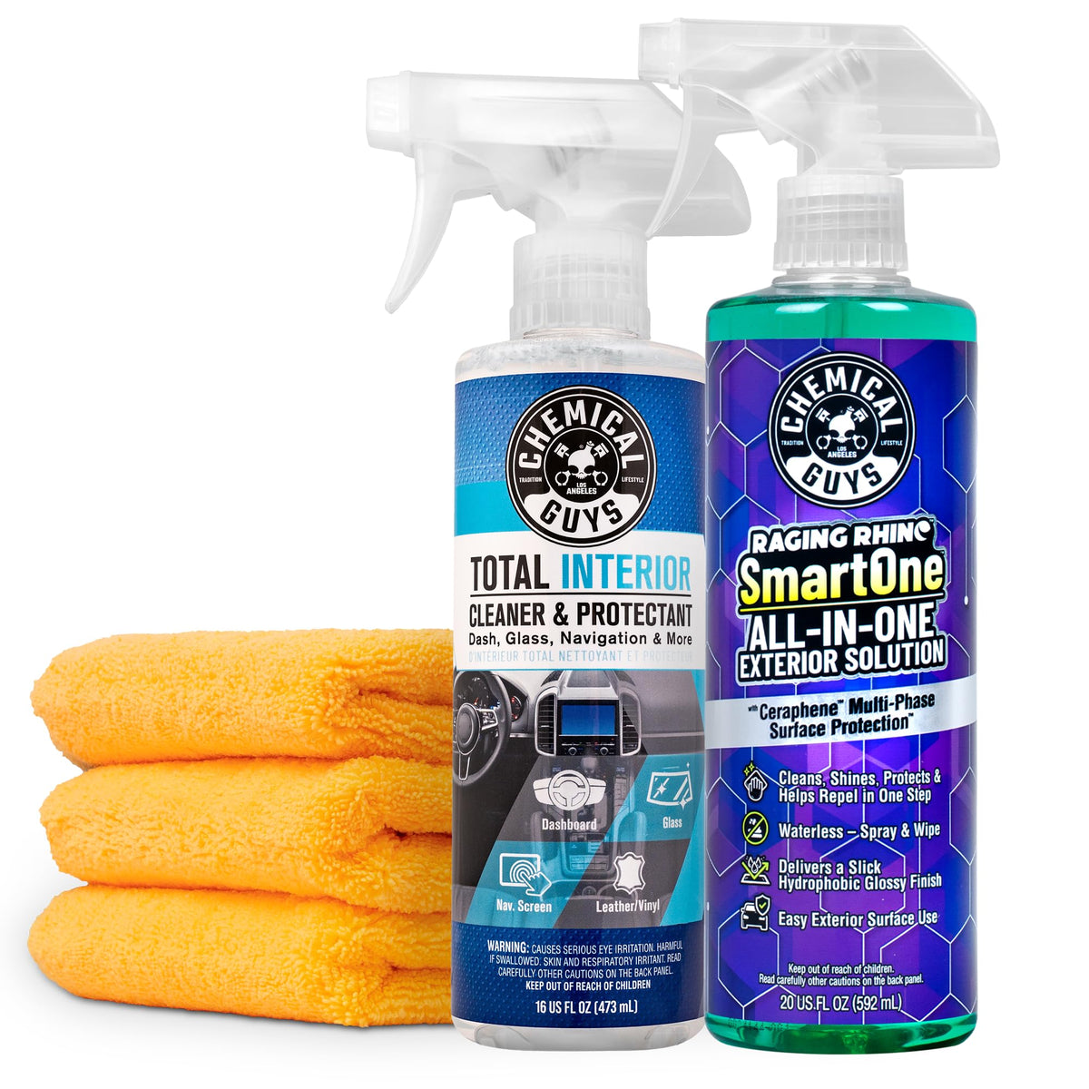 Chemical Guys bottle front packaging showing product and benefits