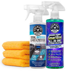 Chemical Guys bottle front packaging showing product and benefits