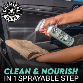 Chemical Guys RV interior seat treated showing maintained upholstery benefit