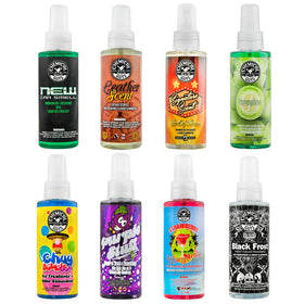 Chemical Guys front packaging showing four 4oz sample sprays for easy selection