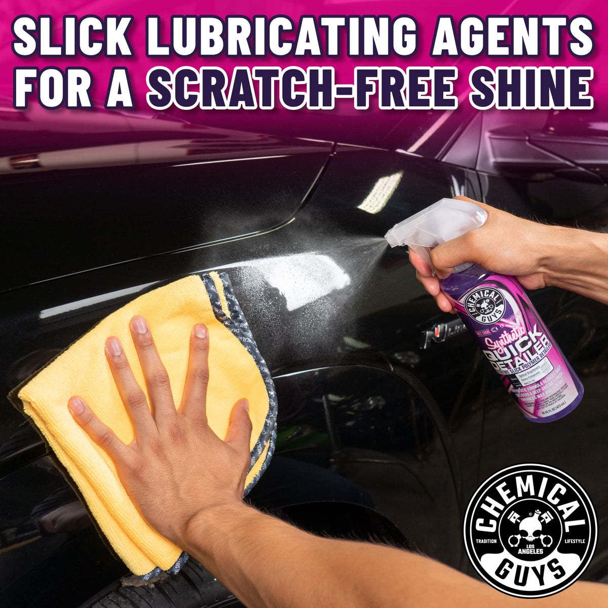 Chemical Guys gallon beside a car illustrating professional size and cost-efficiency