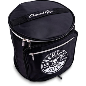 Chemical Guys expandable side pocket holding towels and applicators conveniently