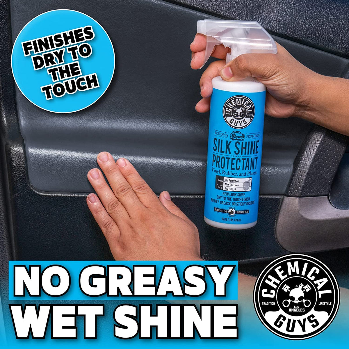Chemical Guys-treated plastic trim restored to original look and feel