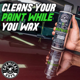Chemical Guys dual-action polisher spreading wax safely for uniform shine