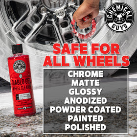 Chemical Guys soft brush with microfiber towels protecting delicate wheel finishes