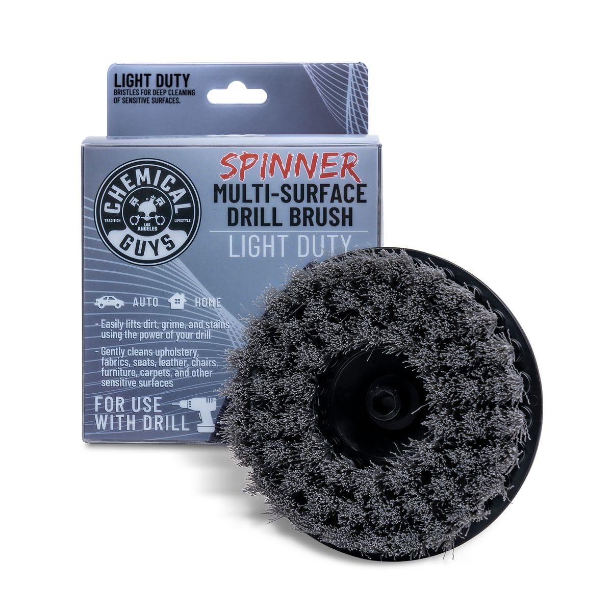 Chemical Guys close-up of soft nylon bristles, gentle fiber-safe agitation benefit