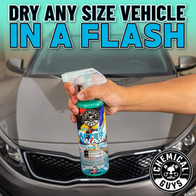 Chemical Guys spray nozzle dispersing product for faster drying