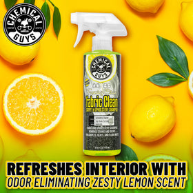 Chemical Guys spray bottle in hand ready to use for quick spot cleaning