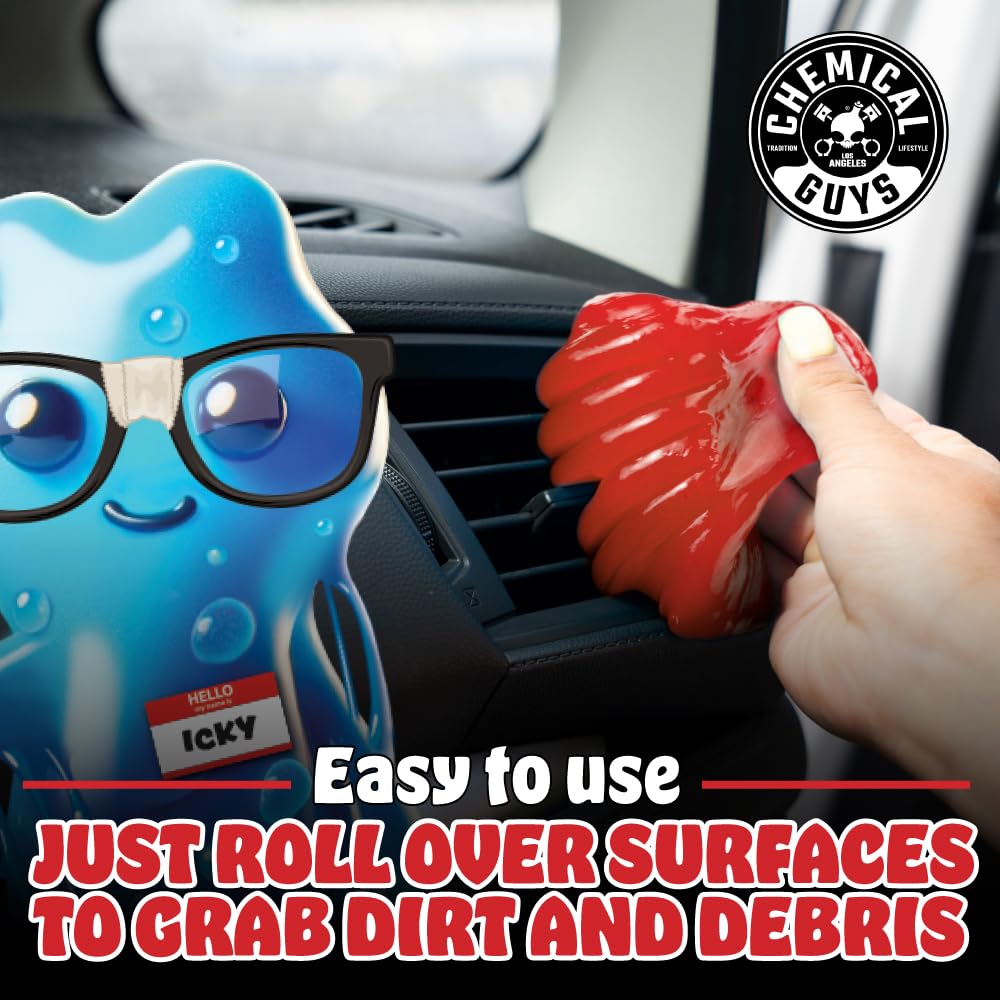 Chemical Guys jar inside glovebox showing travel-friendly cleaning solution