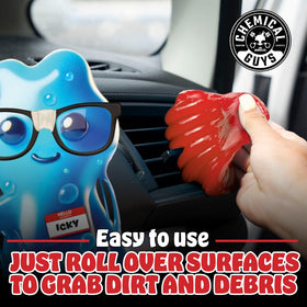 Chemical Guys jar inside glovebox showing travel-friendly cleaning solution