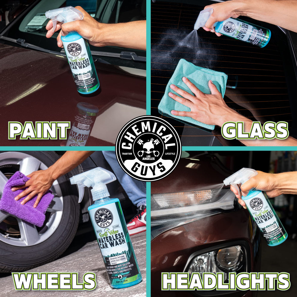 Chemical Guys microfiber towel removing contaminants without scratching paint