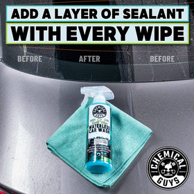 Chemical Guys cleaning paint panel demonstrating safe dirt removal and shine