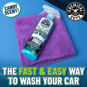 Chemical Guys spray action releasing Swift Wipe for quick cleaning