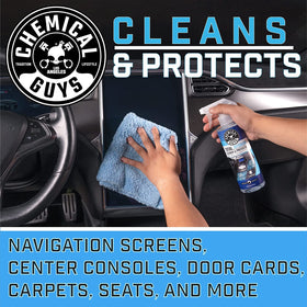 Chemical Guys cleaned leather seat close-up restoring natural texture