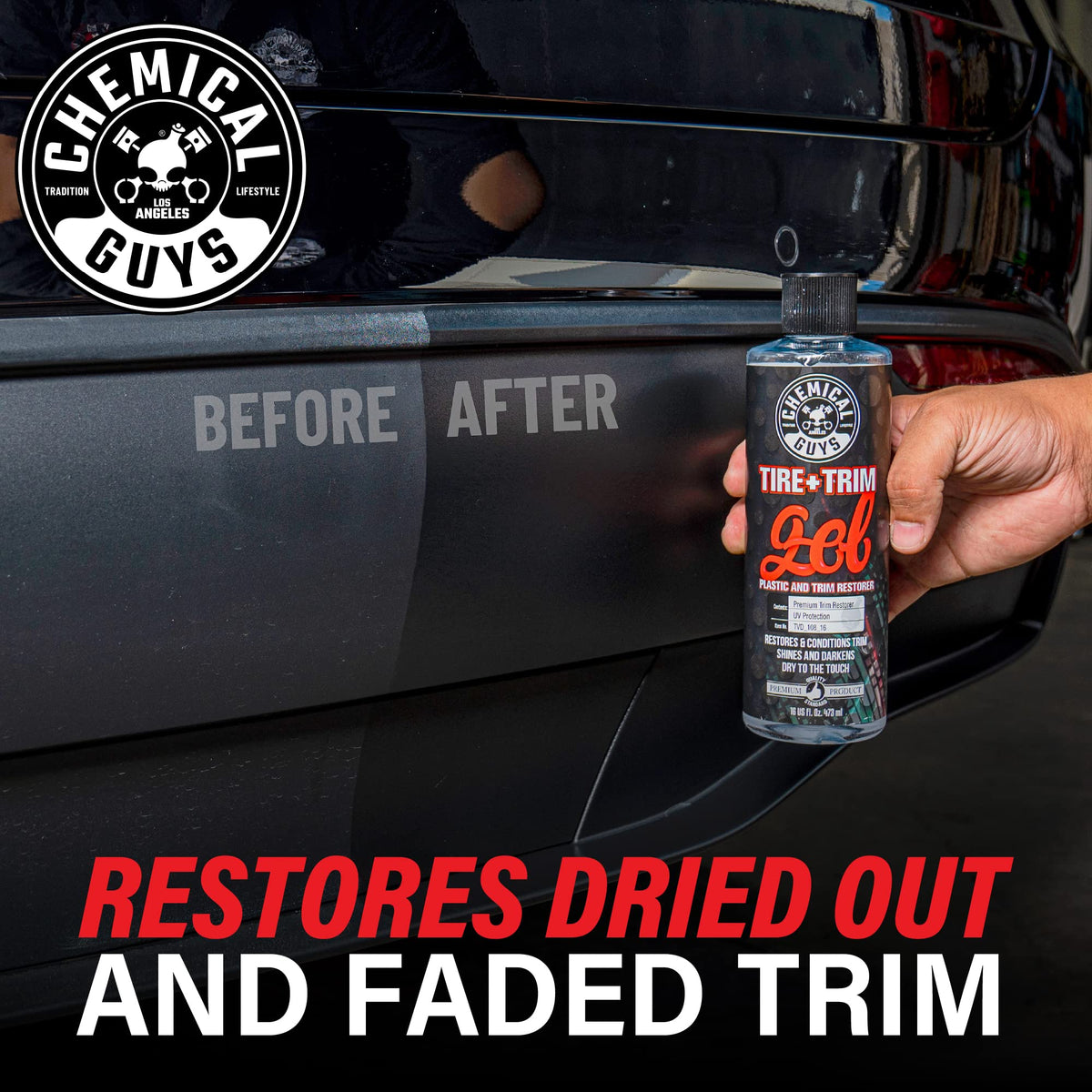 Chemical Guys gel texture closeup highlighting thick consistency for long-lasting cling