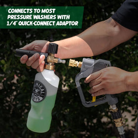 Chemical Guys TORQ Max Foam 8 cannon close-up highlighting durable construction