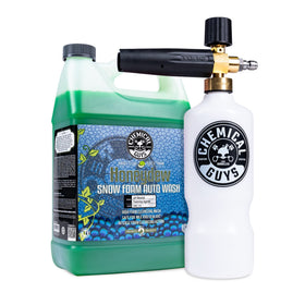 Chemical Guys TORQ Max Foam 8 front kit showing components and benefits