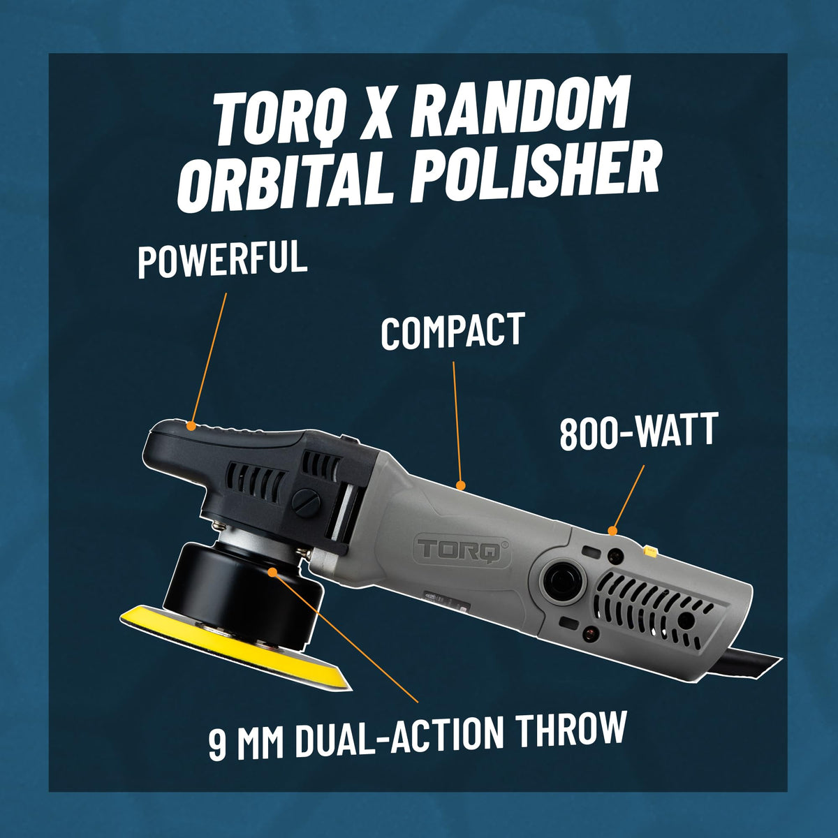 Chemical Guys TORQX with foam pad attached showing versatile pad compatibility