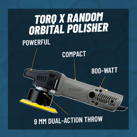 Chemical Guys TORQX with foam pad attached showing versatile pad compatibility