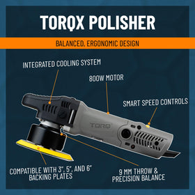 Chemical Guys TORQX restoring a headlight to improved clarity and renewed appearance