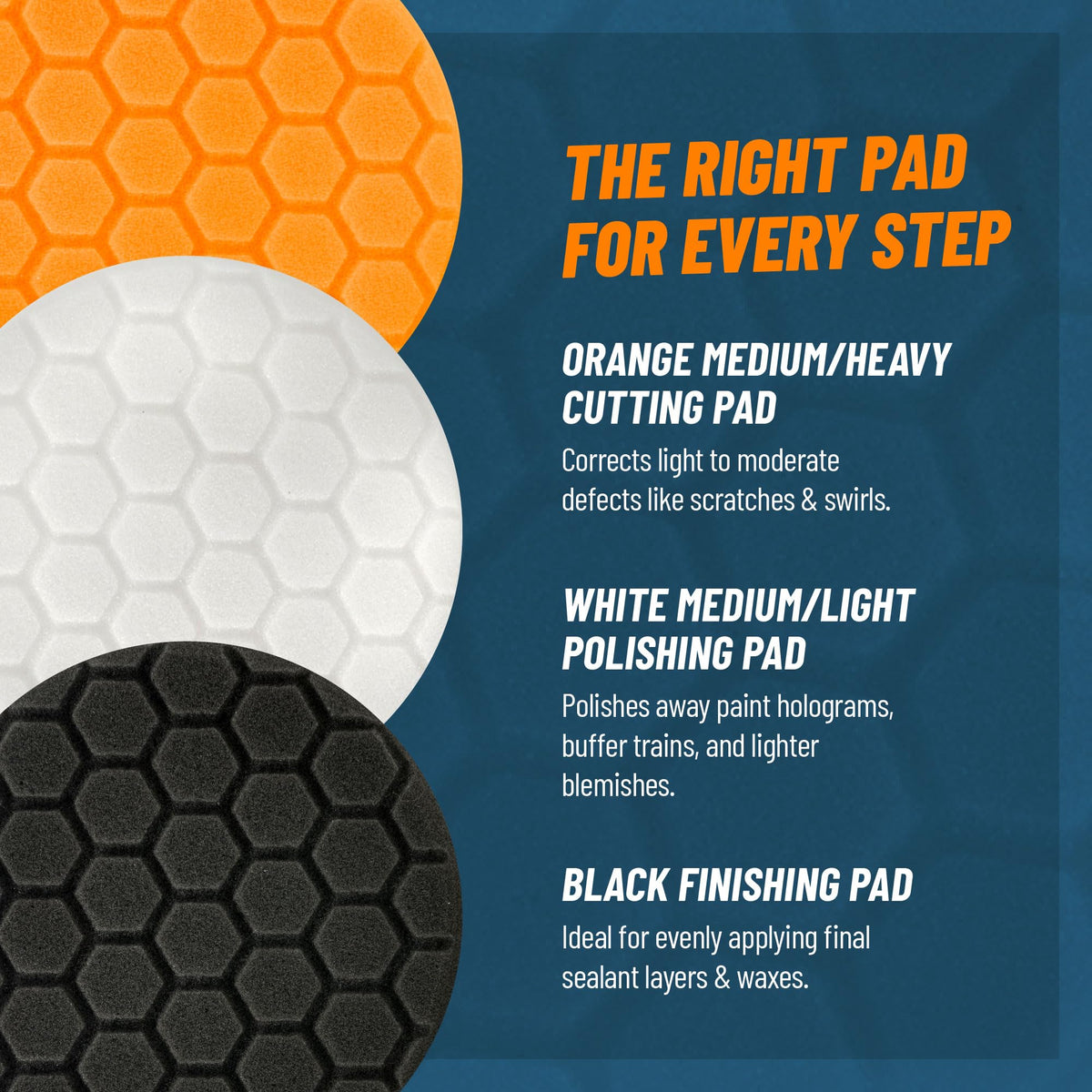 Chemical Guys TORQX kit contents laid out to show the complete 9-piece polishing solution