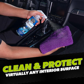 Chemical Guys Total Interior applied to dashboard restoring clean, natural look