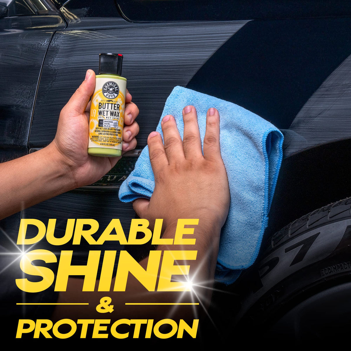 Chemical Guys microfiber towel detail showing gentle finish protection