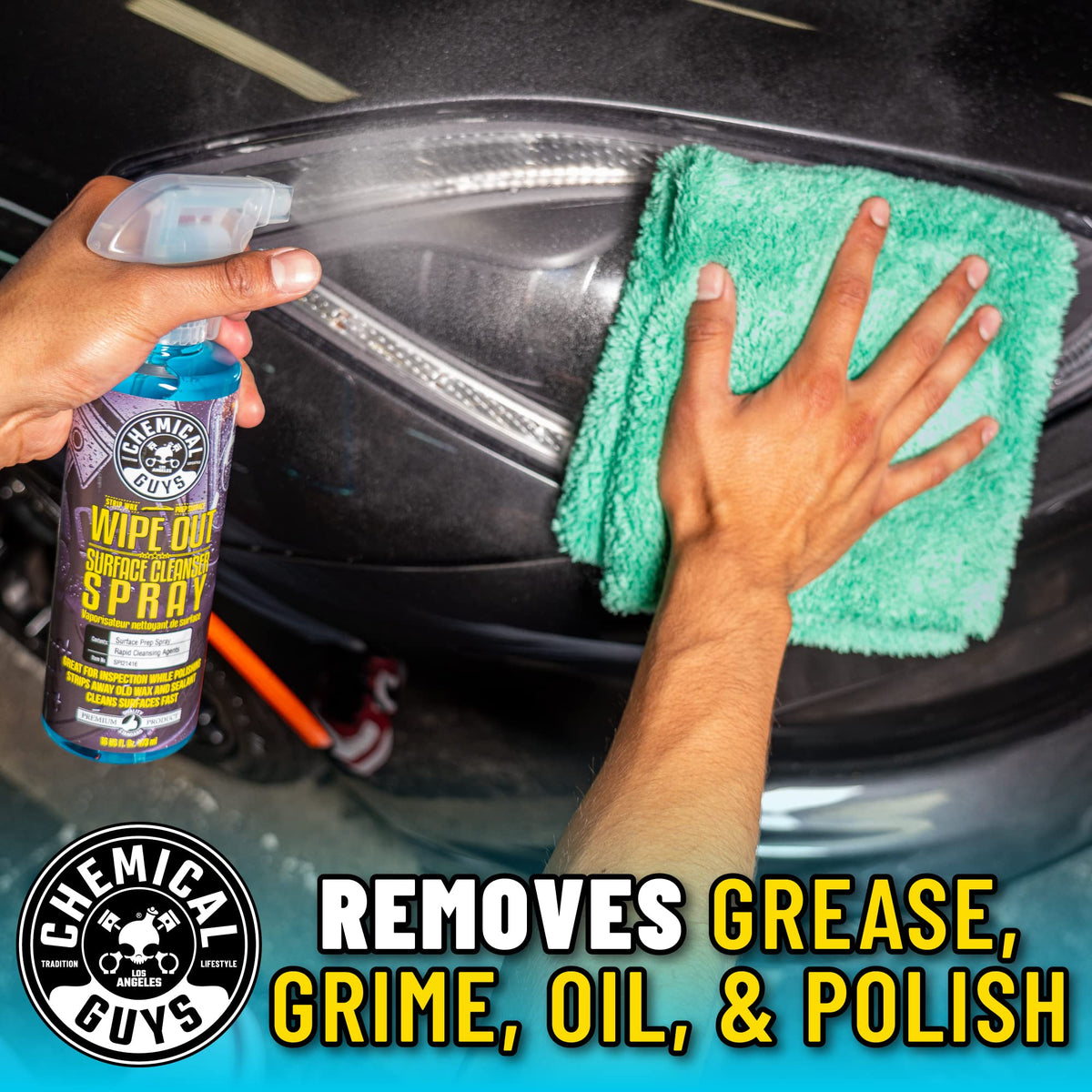 Chemical Guys trigger spray nozzle close-up for controlled, no-rinse application