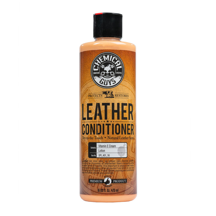 Chemical Guys front packaging showing 16 oz bottle and label benefit