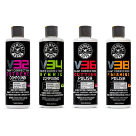 Chemical Guys front packaging showing all four 16 oz bottles and kit layout
