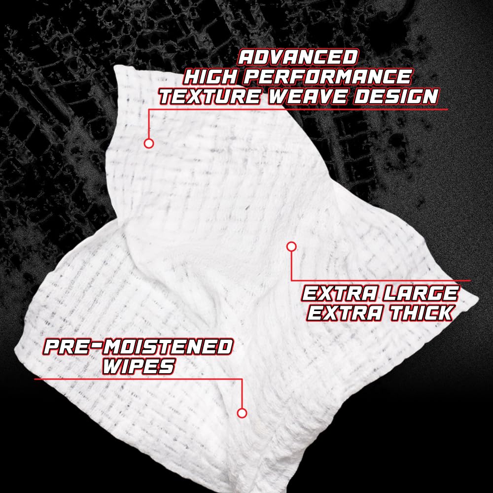 Chemical Guys close-up of wipe texture and cloth detail, effective cleaning and conditioning action