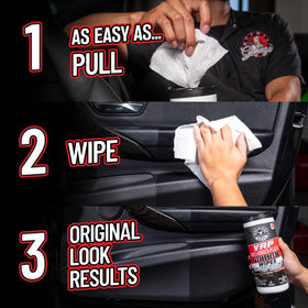 Chemical Guys wipe restoring dashboard finish, quick interior refresh and non-greasy shine