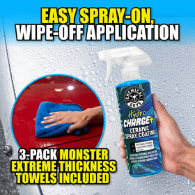 Chemical Guys treated surface with strong water beading for easier drying