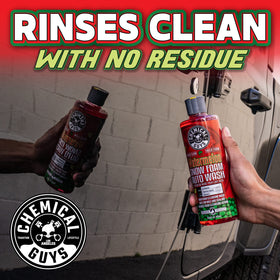 Chemical Guys lifestyle shot on driveway showing enjoyable scent experience