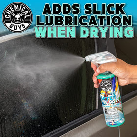 Chemical Guys drying wheel and glass surfaces showing multi-surface versatility