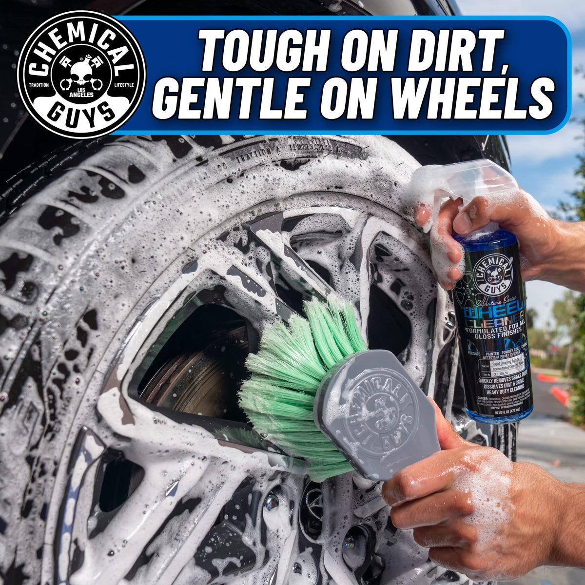 Chemical Guys cleaning tire whitewall restored bright look and longer dressing hold