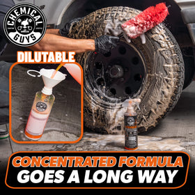 Chemical Guys cleaning wheel removing brake dust and restoring finish
