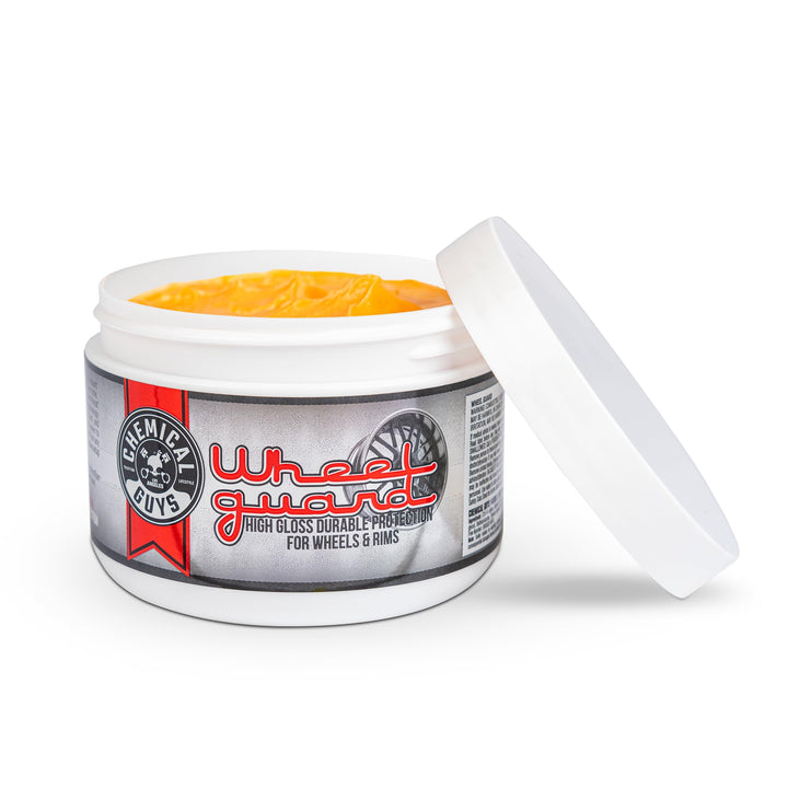 Chemical Guys jar front view showcasing product label and size benefit