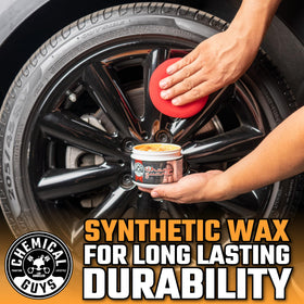 Chemical Guys open jar showing creamy texture for smooth application benefit