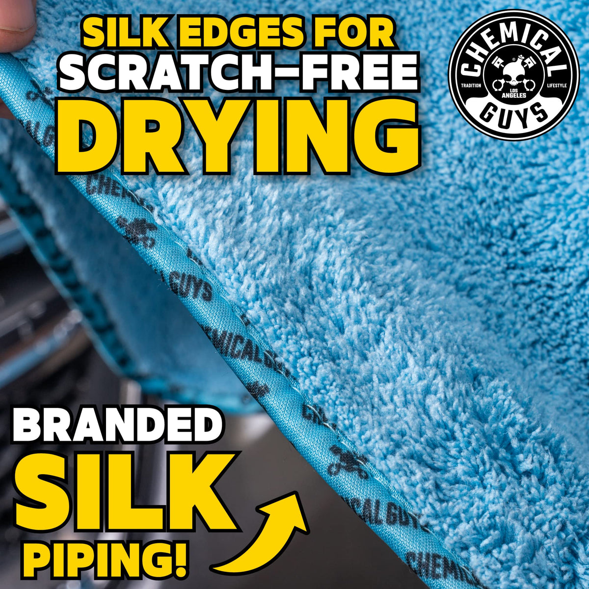 Chemical Guys towel drying car hood fast without streaks