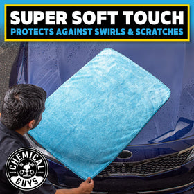 Chemical Guys towel stitched edge detail for long-lasting durability