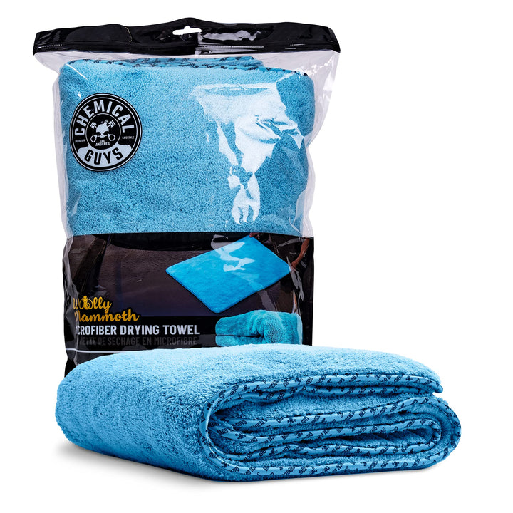 Chemical Guys large towel folded showing size and quick-dry benefit