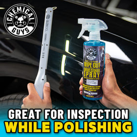 Chemical Guys side label displaying usage details and safe-on-clear-coat benefit