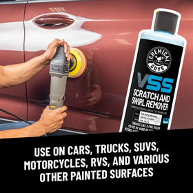 Chemical Guys VSS being applied by hand with microfiber for touch-up control