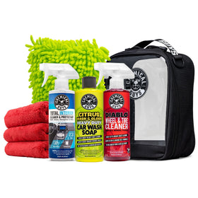 Chemical Guys full kit front packaging showing products and bag for convenient storage