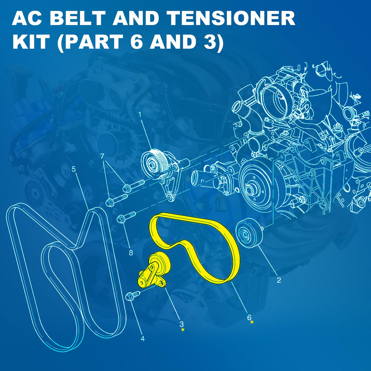 Cheyia tensioner mounted in engine showing restored belt tension and reliability