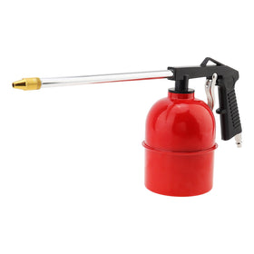 ChgImposs front view of spray gun showing compact durable body and red cup, improves portability